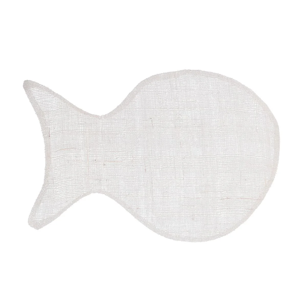 Tovaglietta Tessuto Mare Pesce Bianco cm.30x45h0,5