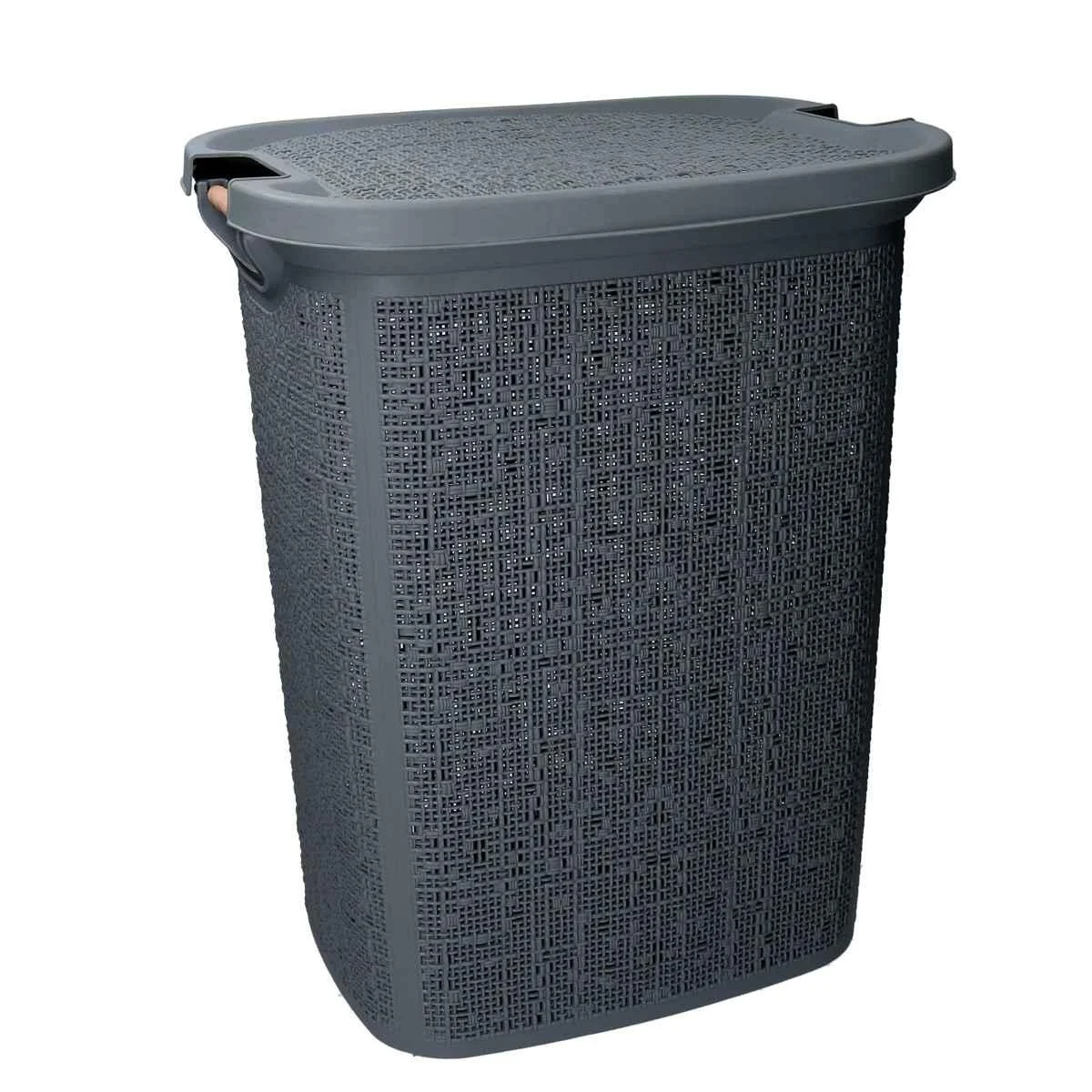 Cesto Portabiancheria PVC Tortora Rettangolare cm.47x38xh58