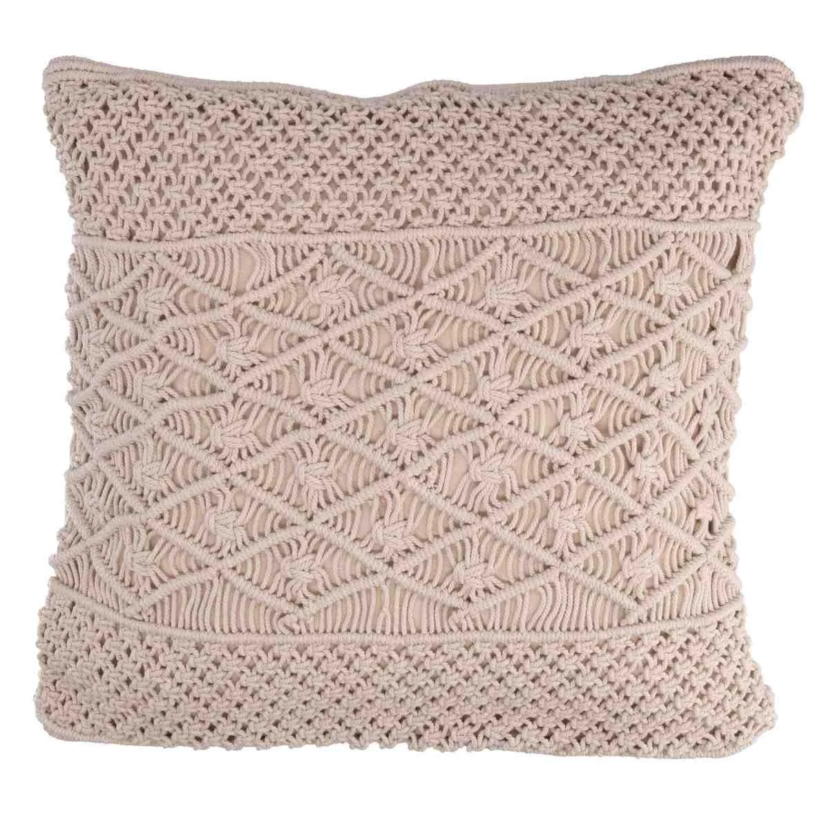 Fodera Cuscino Macramè Bianco cm.45x45