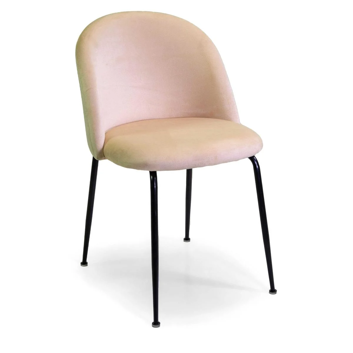 Poltrona Velluto Sammi Crema Struttura Nero cm.50x57xh47/78