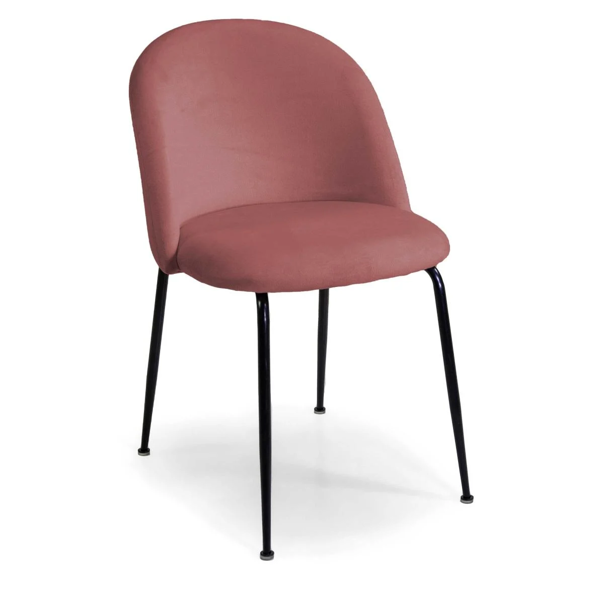 Poltrona Velluto Sammi Rosa Struttura Nero cm.50x57xh47/78