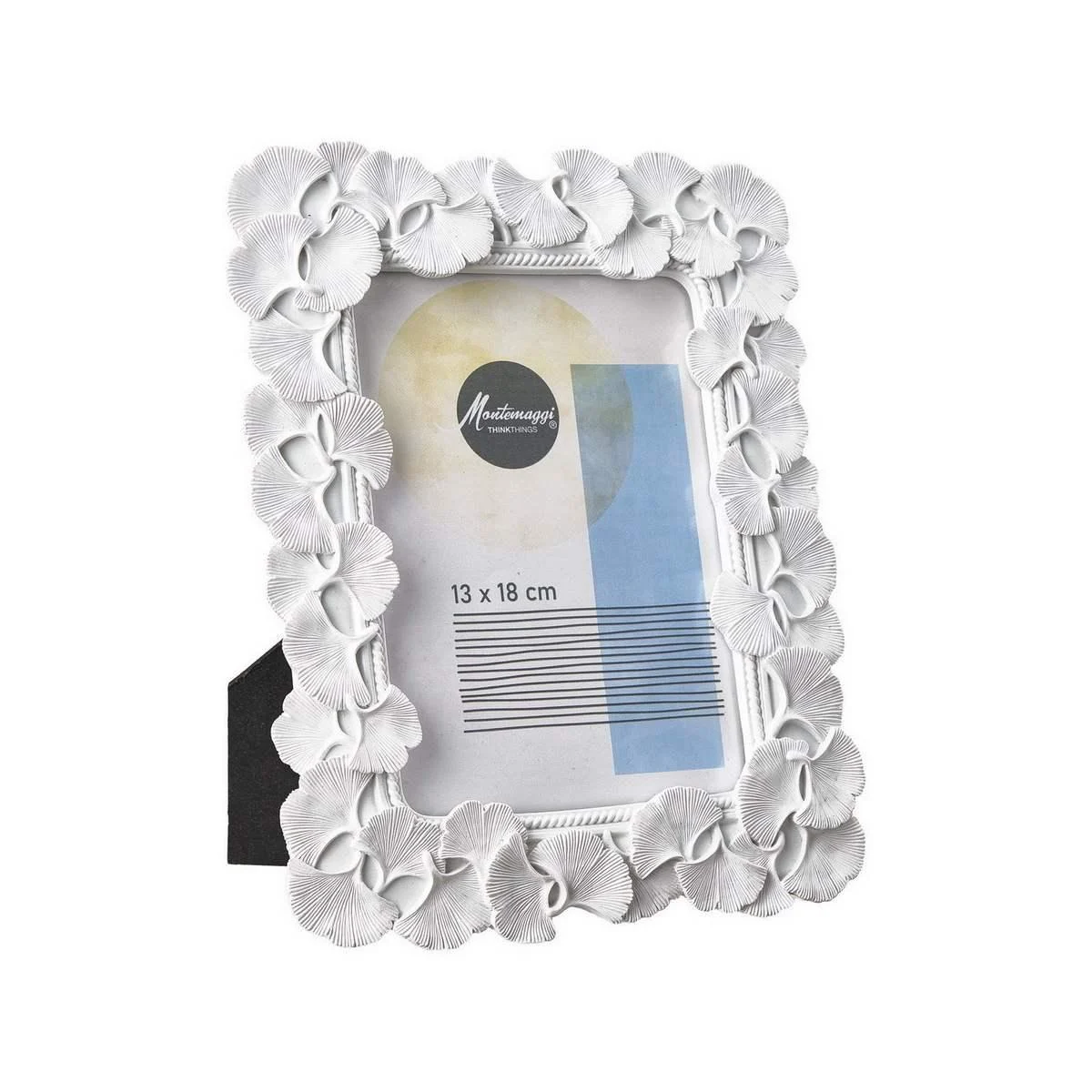 Cornice cm.13x18 Resina Ginko Bianca