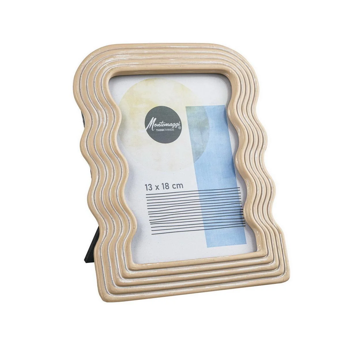 Cornice cm.13x18 Resina Ondulata Beige Anticata