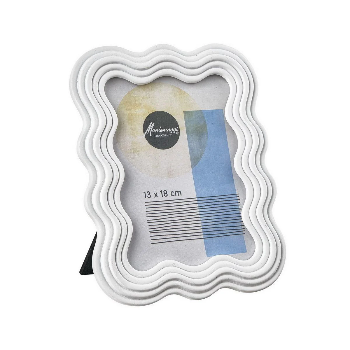 Cornice cm.13x18 Resina Onde Bianca Anticato