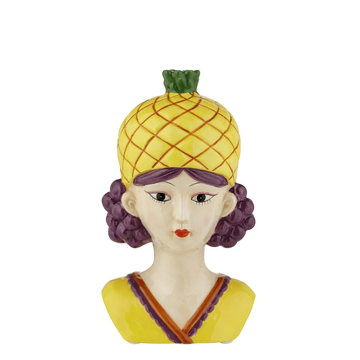 Vaso Ceramica Girl Fruit Ananas cm.8x6,5x14