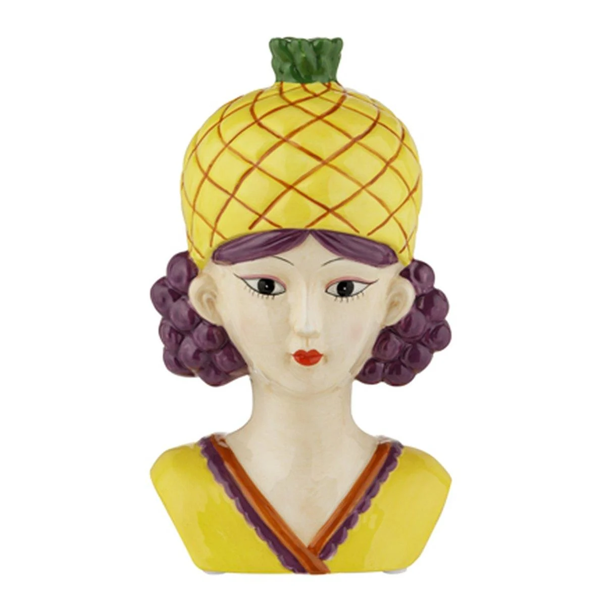 Vaso Ceramica Girl Fruit Ananas cm.10x8,5x18