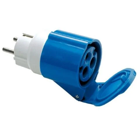 Adattatore industriale da spina 2P+T 16A S31 a presa 2P+T 16A CEE 230V IP44 Fanton 73001