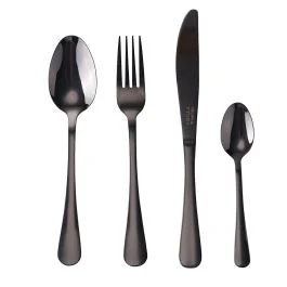 Set 16 posate in acciaio inox, nero lucido, 5Th Avenue Sibilla
