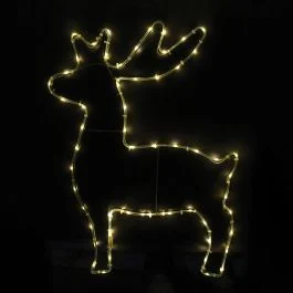 Insegna luminosa a batteria, Renna, bianco caldo, Santa's House