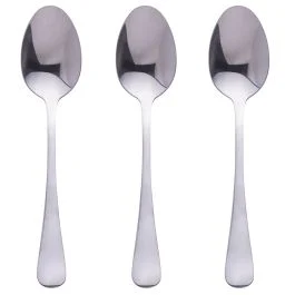 Set 3 cucchiai in acciaio, silver lucido, 5Th Avenue Sibilla