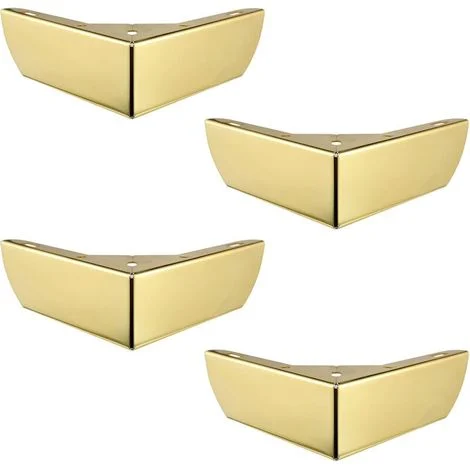 Gambe per mobili da cucina fai da te, 50 mm, per tavolino, armadio, letto, divano, gambe in metallo massiccio, per sedie, scrivania, argento, silenziose e antiscivolo, set da 4