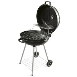 Barbecue tondo con ruote e coperchio Ø57x90 cm, BestBQ
