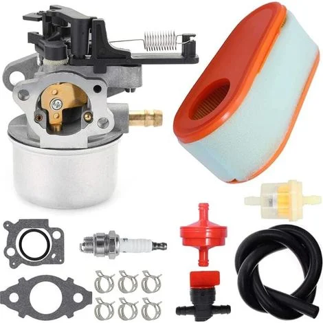 Kit de filtro de aire 591137 590948 Carburador para Briggs & Stratton 111P02 114P02 11P902 121Q02 121Q07 121S02 121S07 121S75 124Q02 Hidrolavadora 775EX TB360 Cortadora de césped