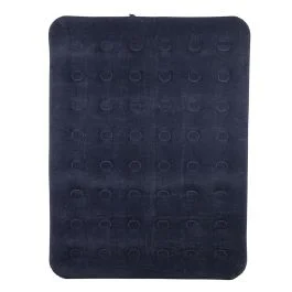 Materasso gonfiabile doppio, superficie floccata, 203x152x22cm, blu