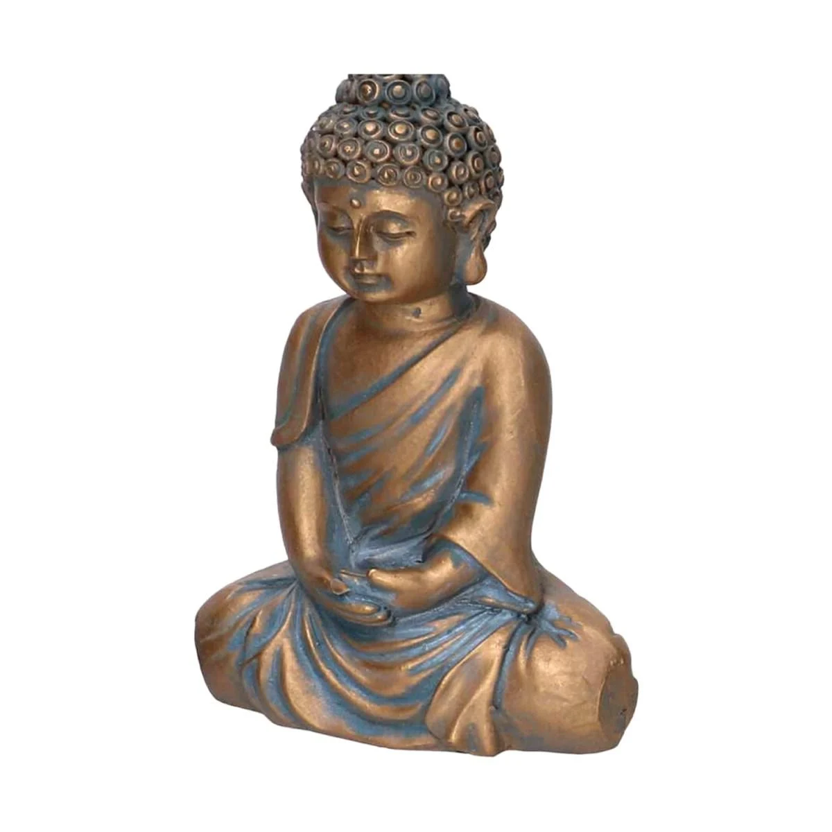 Statua Buddha Resina Grigio cm.8x5.h11,5