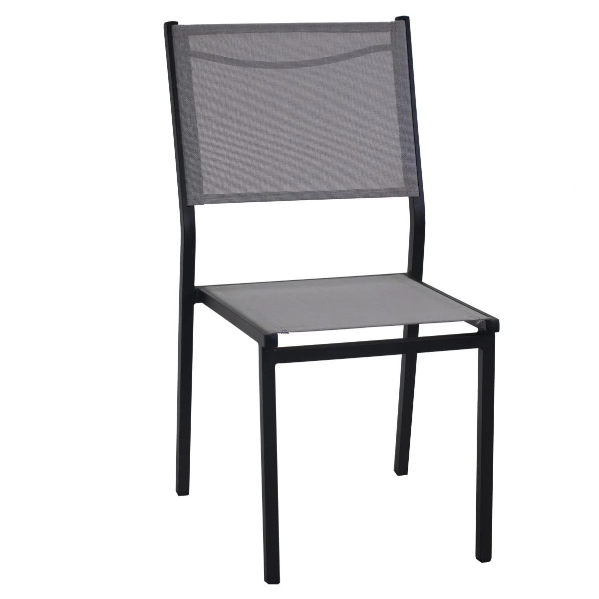 Sedia Alluminio Sullivan Antracite Impilabile cm.55x46xh41/88