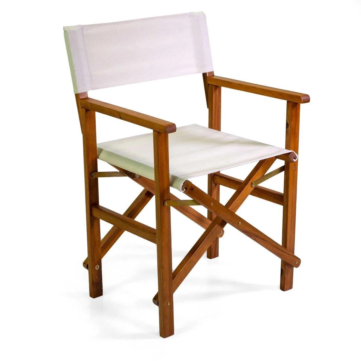 Poltrona Regista Miramar Legno Tessuto Naturale cm.82x55,5xh51
