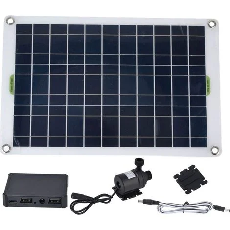 Kit pompa solare per acqua, pompa sommergibile alimentata a energia solare da 800 l/h con pannello solare da 50 W 12 V, ideale per piccoli stagni, piscine, acquari, bagni per uccelli e idroponica
