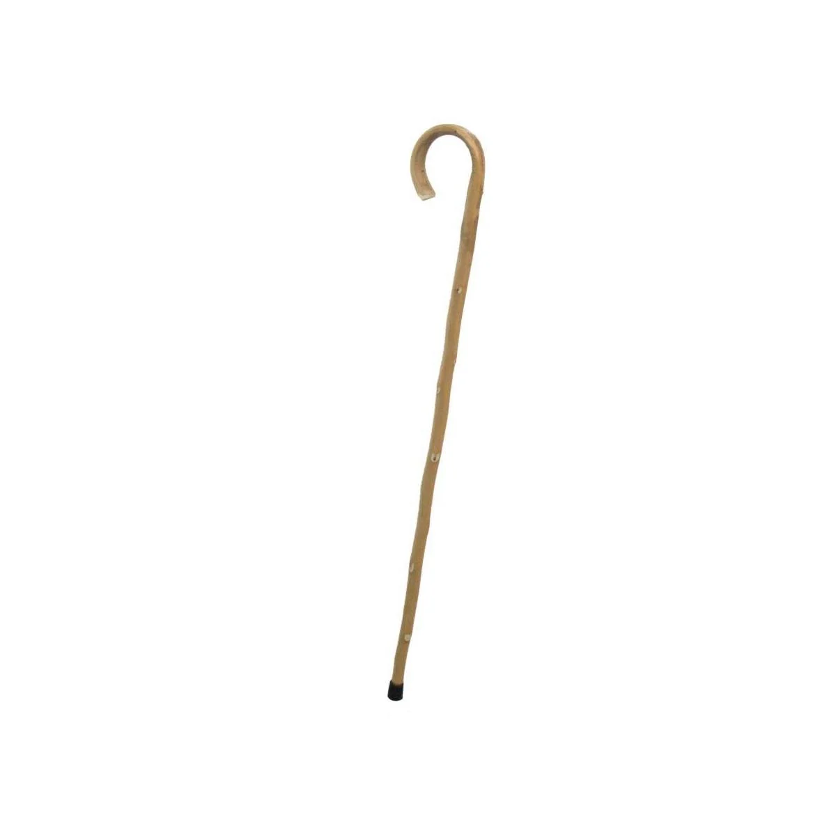 Bastone Da Passeggio Rustico Naturale con Punta Gomma cm.h93
