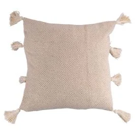 Cuscino arredo 45x45 cm con nappe laterali, beige, Goldie