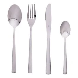 Set 24 posate silver lucido in acciaio inox 18/0, Madison