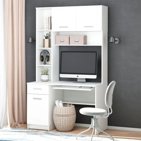 Scrivania Crossline, Bianco, 120.1 x 59.5 cm, Vicco