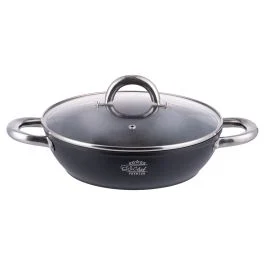 Tegame con coperchio 24 cm rivestimento in ceramica, fondo full induction, SìChef Premium