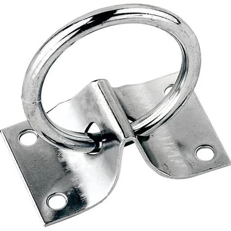 Anello zincato con piastra per box