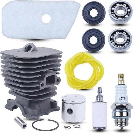 Kit cilindro pistone LinDuxe da 35 mm per decespugliatore Husqvarna 128C 128CD 128L 128LD con filtro aria, filtro carburante, guarnizione candela, pezzi di ricambio 545008082