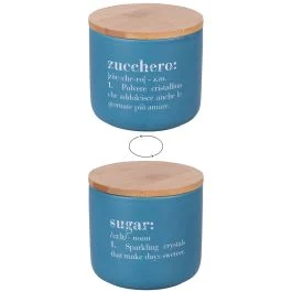 Barattolo zucchero 500 ml in ceramica e bambù, Victionary
