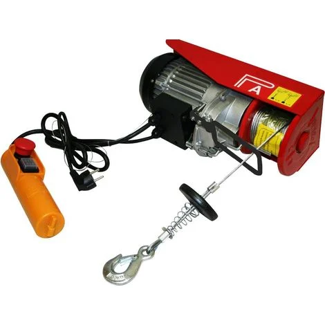 Varan Motors - var-PA200M 200KG MONTACARICHI ELETTRICO MONTACARICHI OFFICINA MOTORE 230V 510W CAVO 12M CARICHI PESANTI