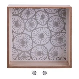 Cubo arredo con led da muro a batteria, 30x12x30 cm, Sibilla