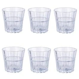 Set 6 bicchieri liquore 210 ml, superficie lavorata, Moment