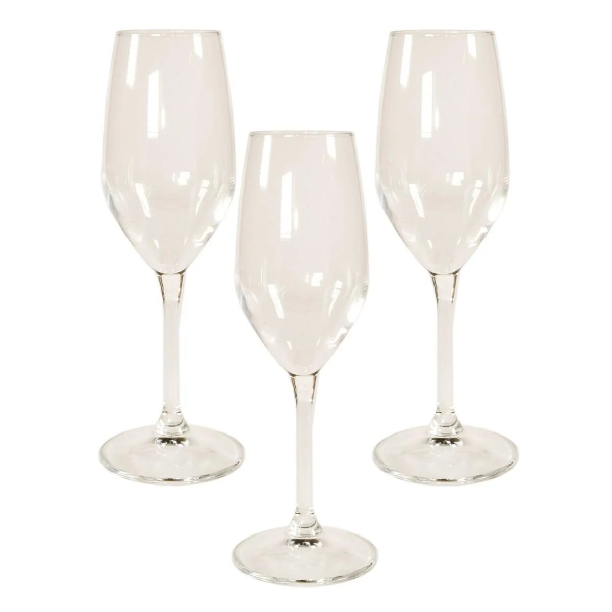 Bicchieri Vetro Set pz.3 Flute Restaurant ml.240
