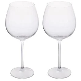 Set 2 calici vino 660 ml in vetro, Jasmine Sibilla