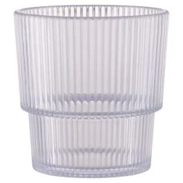 Bicchiere acqua 300 ml, in plastica PS, Cristallo di luna, Unico