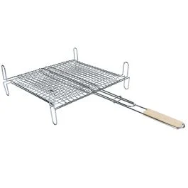 Graticola 40x45 cm in acciaio e legno, BestBQ