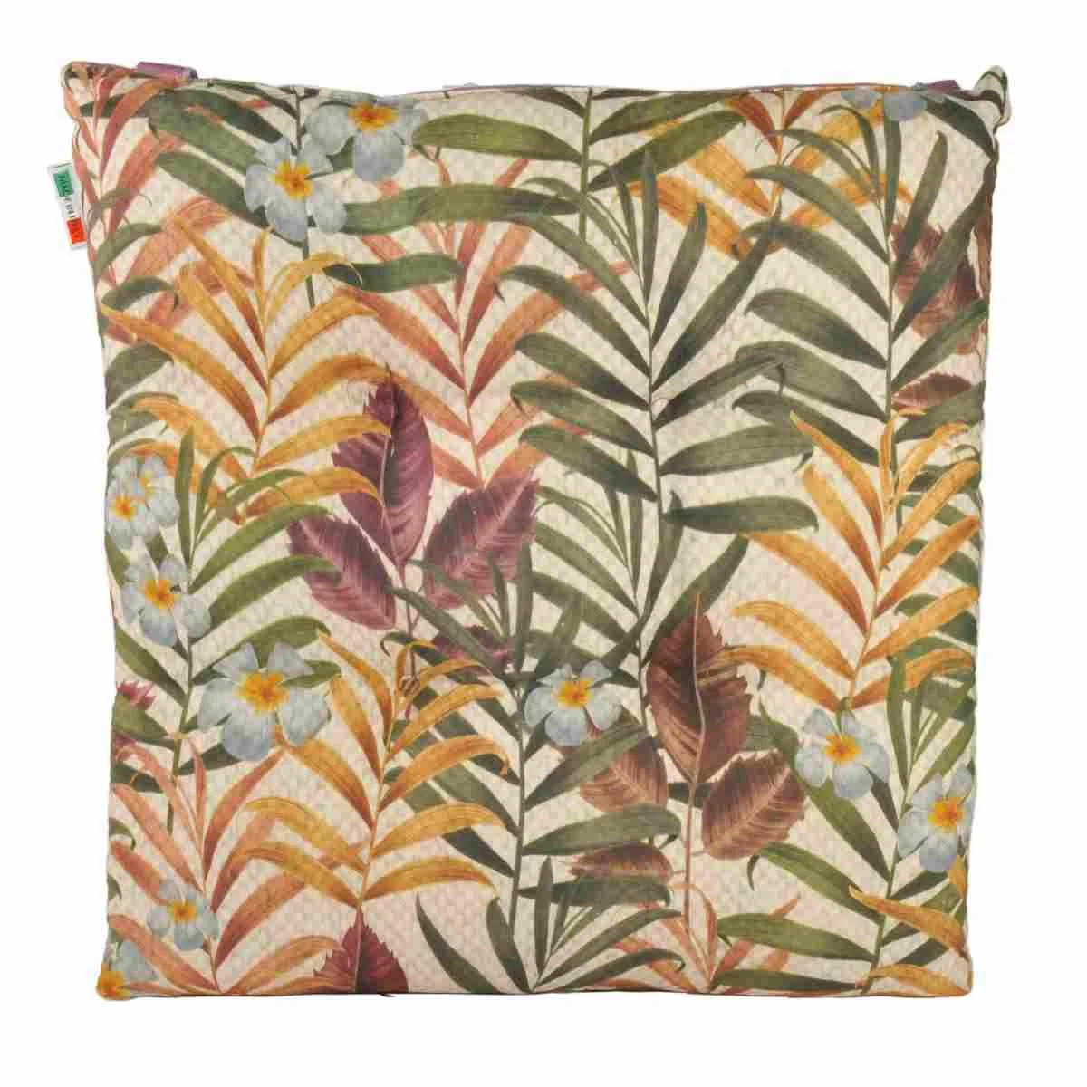 Cuscino Sedia Morbidone Cotton Palma cm.41x41x7
