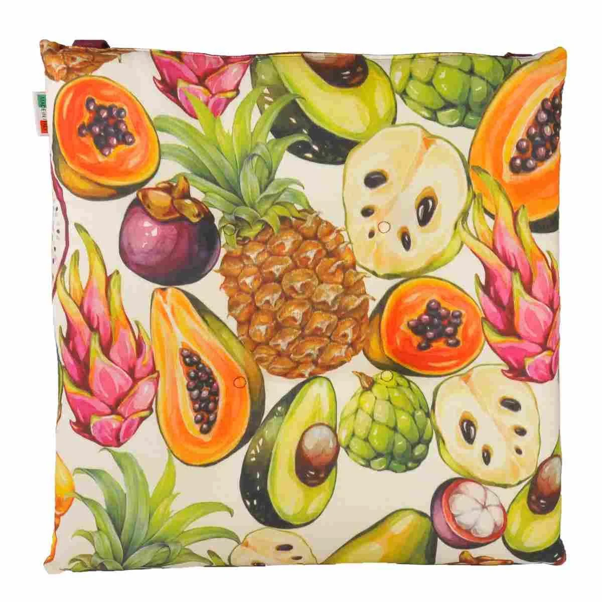 Cuscino Sedia Morbidone Cotton Tropical cm.41x41