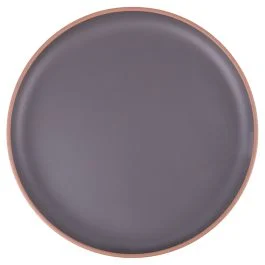 Piatto piano in plastica finitura matt, grigio, Sibilla