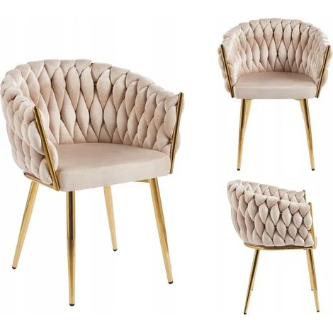 Poltrona Riviera 06 in velluto beige K7-FX (G)