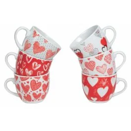 Cuori rossi Set 6 tazzine caffè