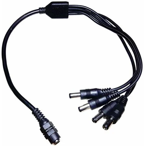 Cavo sdoppiatore splitter 1 ingresso femmina 4 ingressi maschio telecamere
