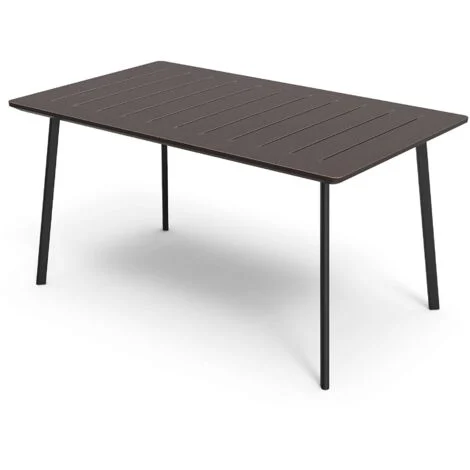 tavolo da esterno keter "metalea" in polipropilene bronzo 146x87x75 cm