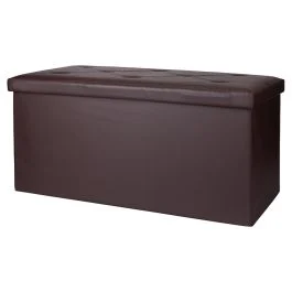 Panca contenitore multiuso marrone 76x38x38 cm, Sibilla