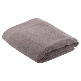 Asciugamano in morbidissimo cotone 80x140 cm, grigio scuro, Sibilla