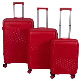 Set 3 valigie, rosso, Sibilla Travel