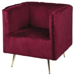 Poltrona vintage, bordeaux, Sibilla