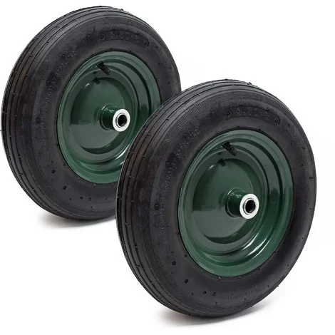 2x ruote per carriola 3.50-8 max 130 kg con cerchio e camera d’aria
