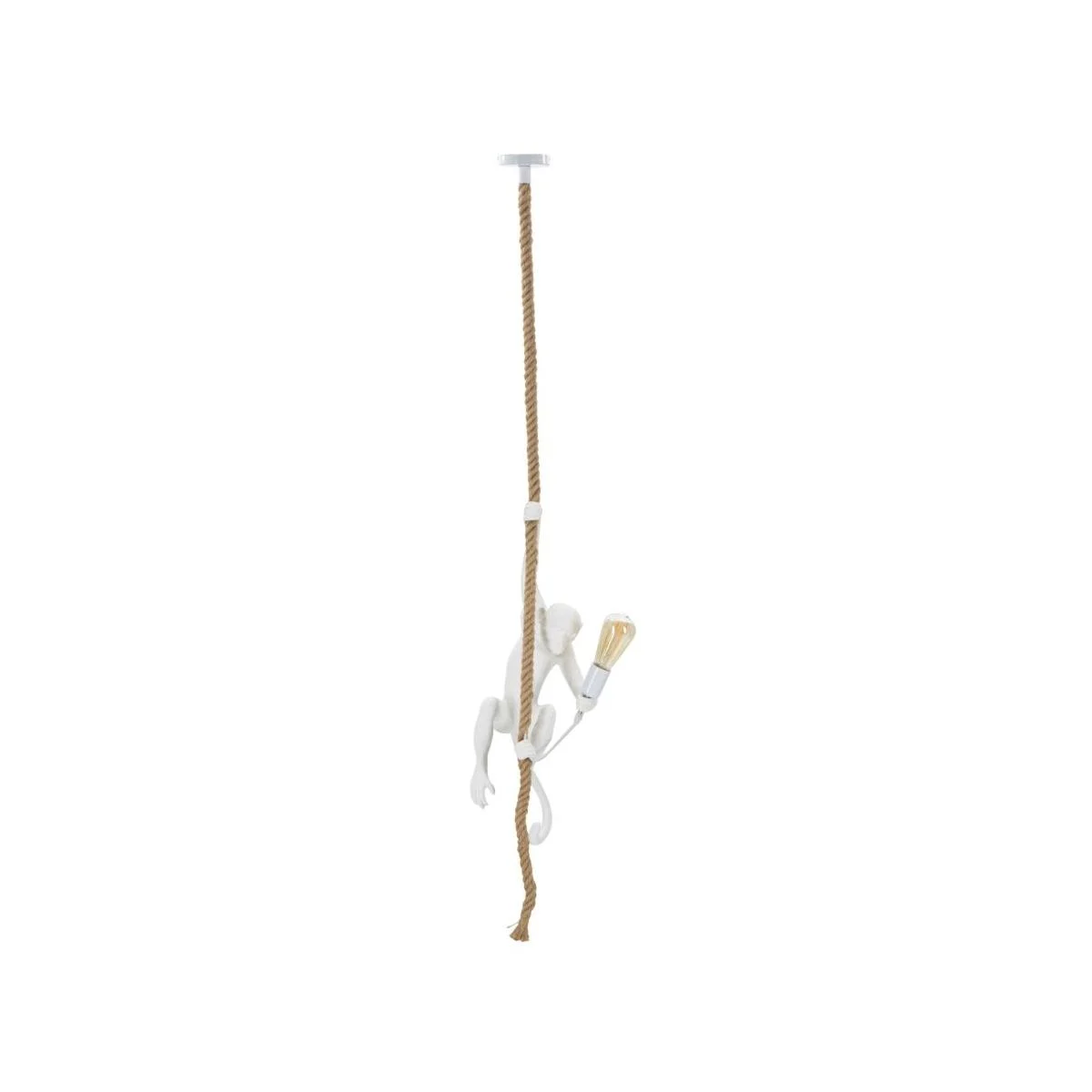 Lampadario Monkey Bianco cm.27x32x145